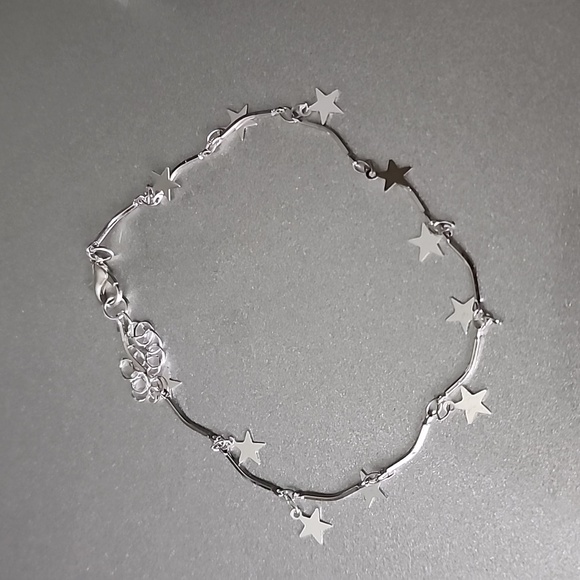 STAR ANKLET Stainless + Silver Coat - Picture 1 of 2